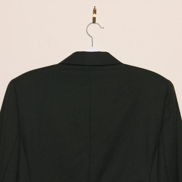 Vintage Valerie Stevens Green Long Wool Blazer Size 12 Double Breasted - Picture 6 of 10